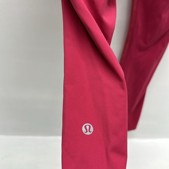 Lululemon Fast Free 7/8 Tight Leggings Pants Star Ruby Pink Reflective Size 6 - Picture 6 of 7